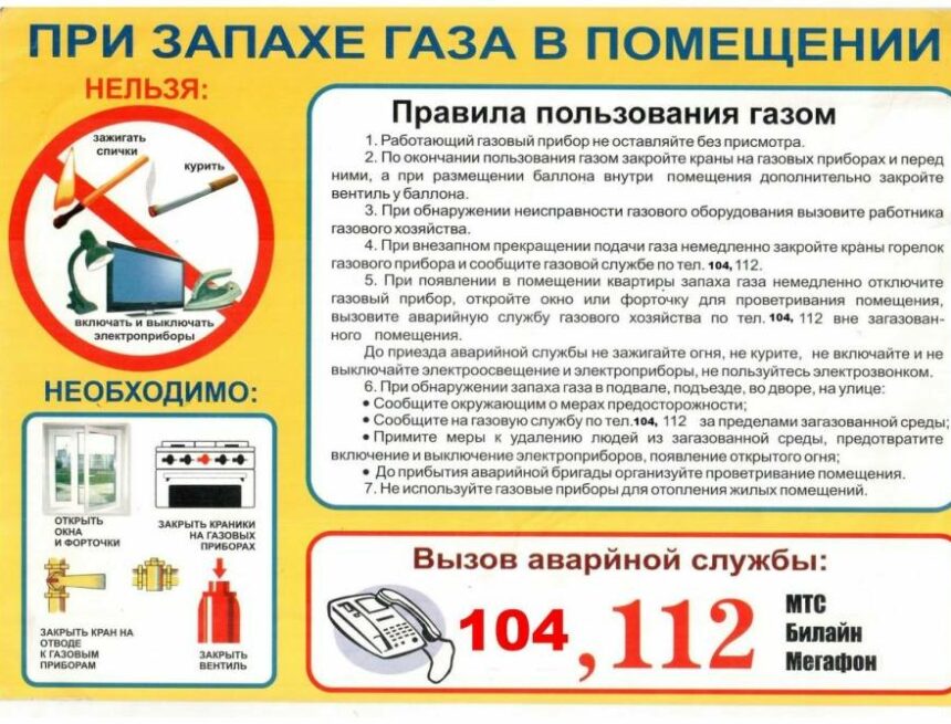 О правилах безопасного пользования газом